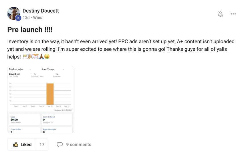 Community post: Destiny making sales before inventory has even arrived